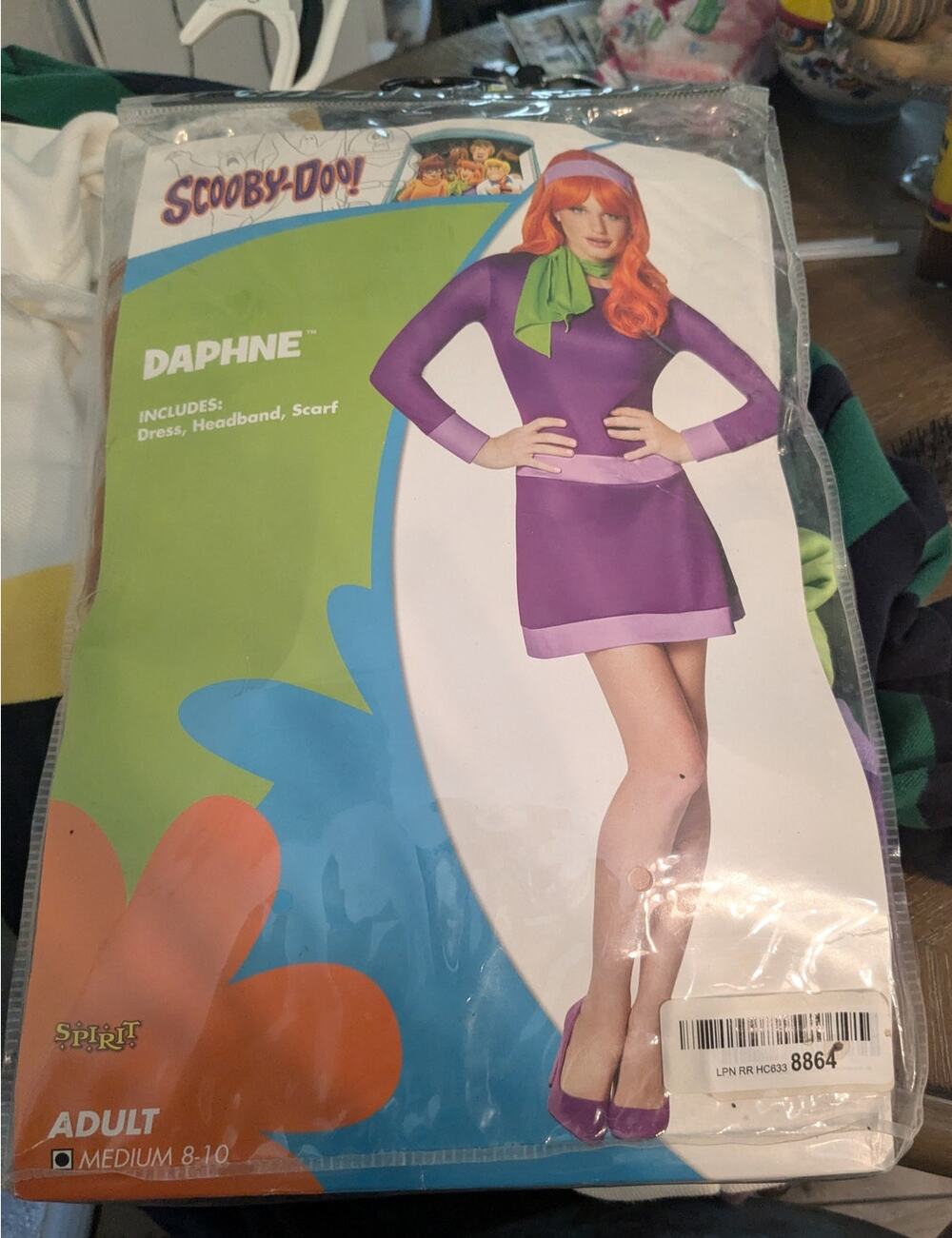 Daphne from Scooby Doo Halloween Costume Red Wig Purple Dress Spirit Costume MED